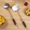 Stainless Steel Kitchen Frying Spoon (2 Piece Set)