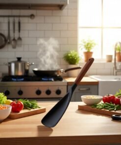 Acacia Handle Non-stick Silicone Cooking Spatula(29cm)