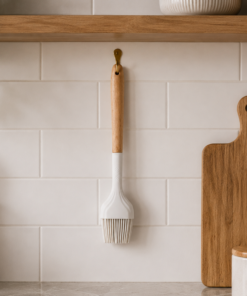 Premium Silicone Oil Spreading Brush with Wooden Handle