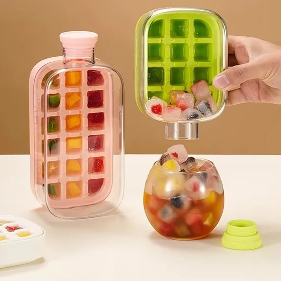 2-in-1-Portable-Ice-Cube-Maker-Bottle-with-Easy-Release-Press-Mold