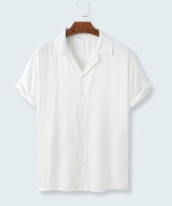 Classic White Plain Casual Shirt
