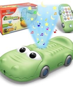 Crocodile Themed Functional & Educational Projection Toy Phone (Green)