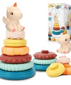 Stacking Baby Bath Toys (6 Rings with Unicorn)