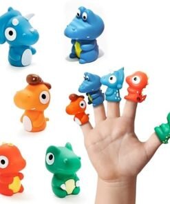 Soft & Squishy Finger Puppet Set for Kids (Dinosaur, 5 Pcs)