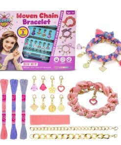 DIY Woven Chain Bracelet Making Set with Charms, Threads & Chains