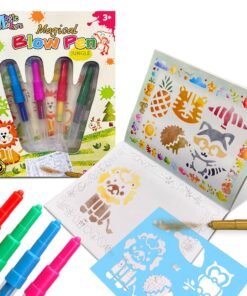 Blow Pen Painting Color Set for Kids (Jungle Theme)