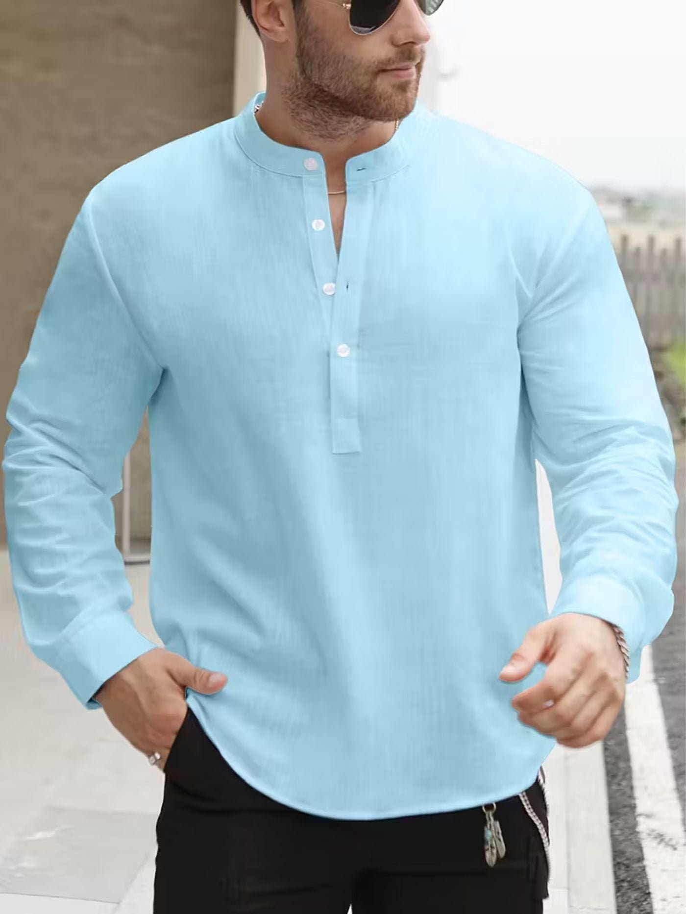 Air_Series_Horizon_blue_engineered_summer_shirt_front_view