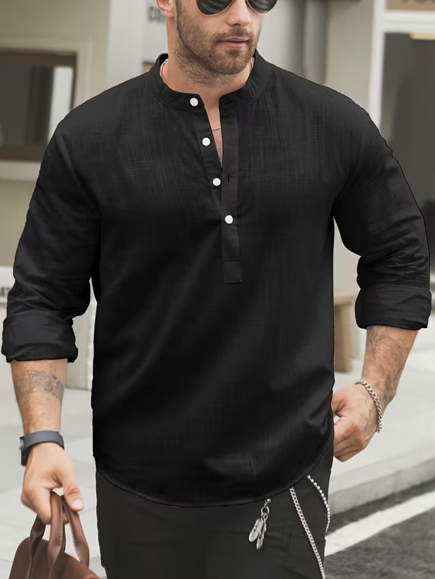 Air_Series_Obsidian_black_engineered_summer_shirt_front_view