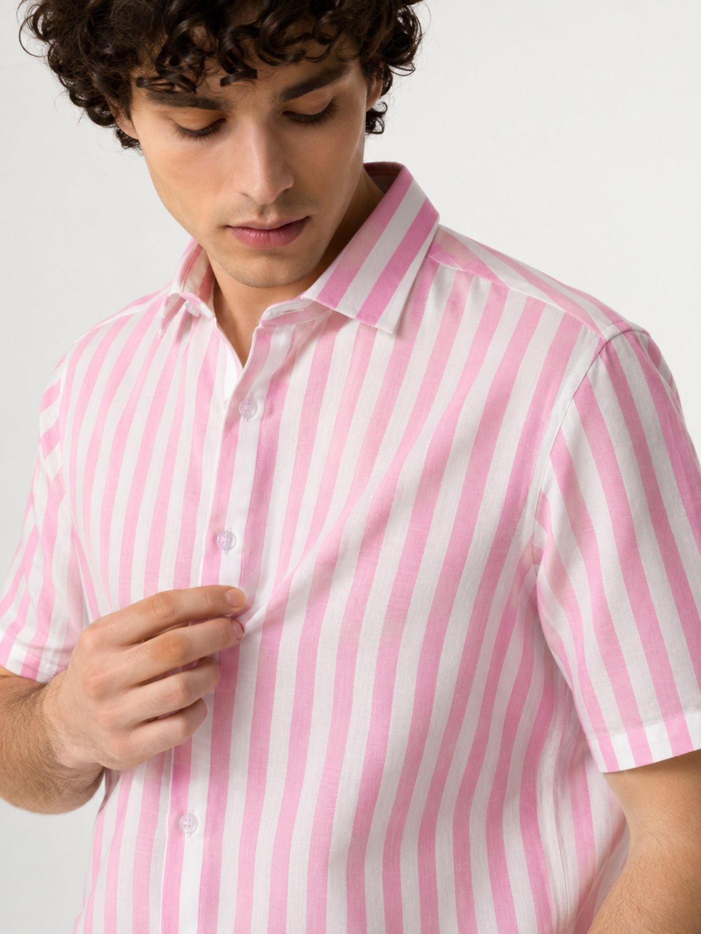 Arlo_Premium_Stripe_Shirt_Rose_Pink_Close-Up