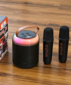 Bucket-Style Wireless Karaoke Speaker Set with Two Microphones