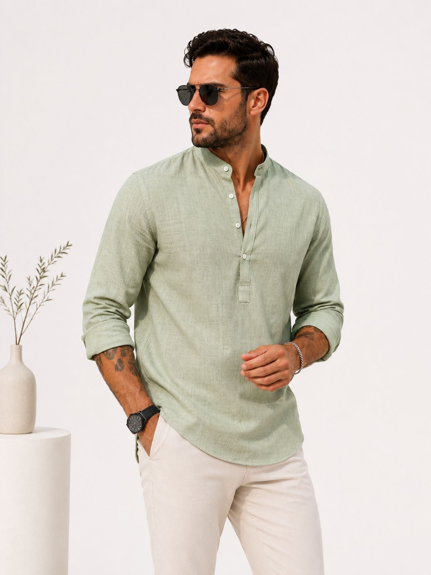 Men_s_Full_Sleeve_Sage_Green_Kurta_Shirt