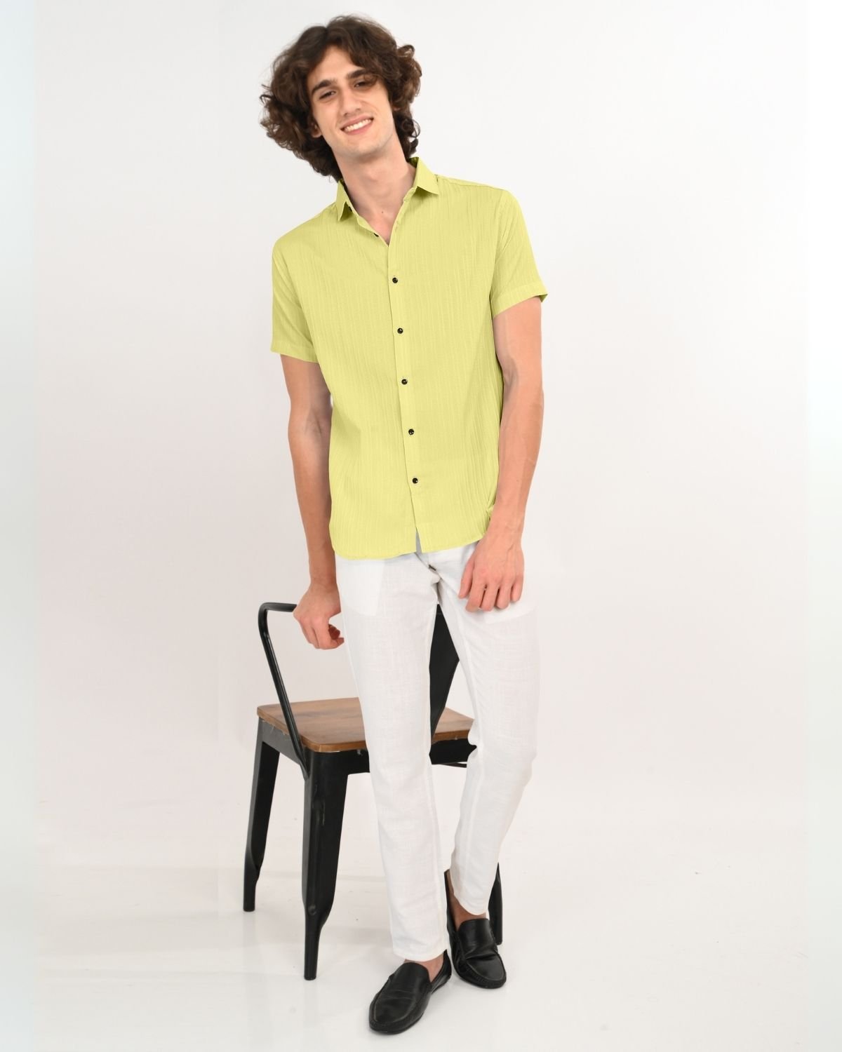 Men_s_lime_green_casual_shirt_side_view