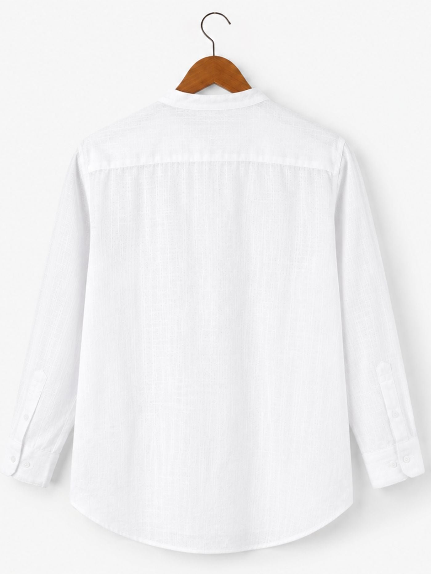 PlainWhiteHavenCasualKurtaShirt_3