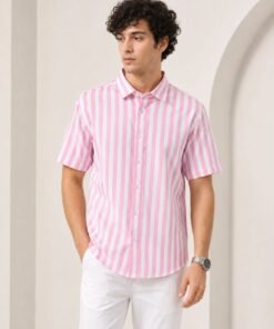 The Arlo Premium Stripe Shirt – Rose Pink