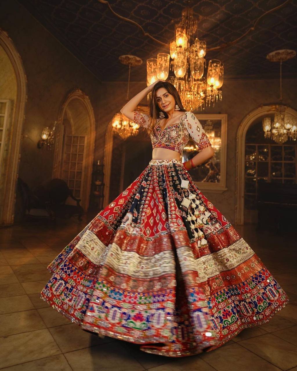 photo_2023-07-03_17-56-39_107946e3-ec57-4b58-bd4c-a2495b4afd5a Multi Color Maslin Cotton With Digital Print Lehenga Choli - Image 4
